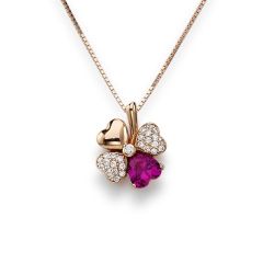 Red Clover Necklace Gift